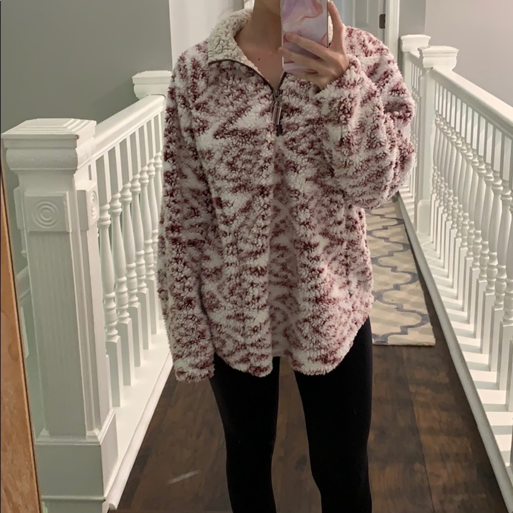 Oversized Sherpa pullover